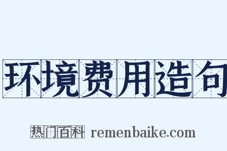 环境费用造句是什么意思的图片